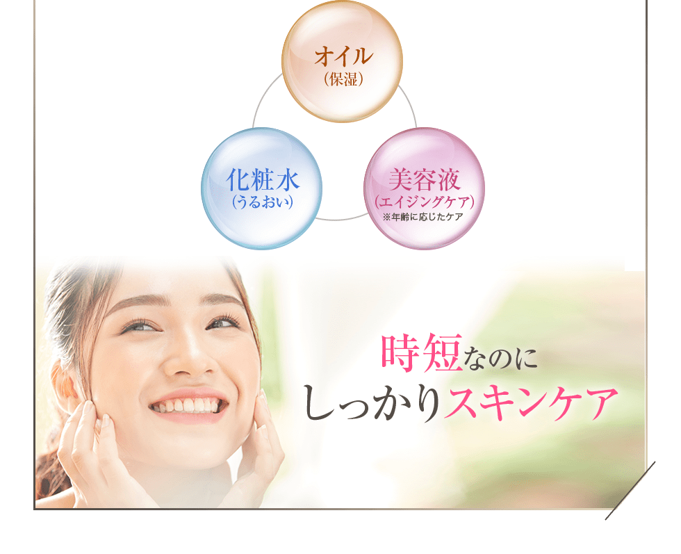 時短なのにしっかりスキンケア