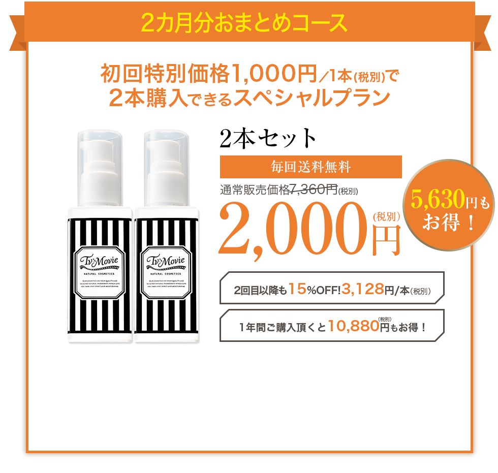 2カ月分おまとめコース